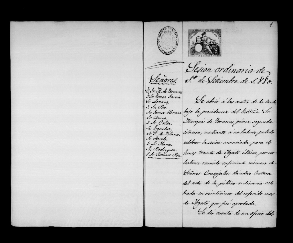 Miniatura de Actas de acuerdos del Ayuntamiento. Tomo 336 del año 1880