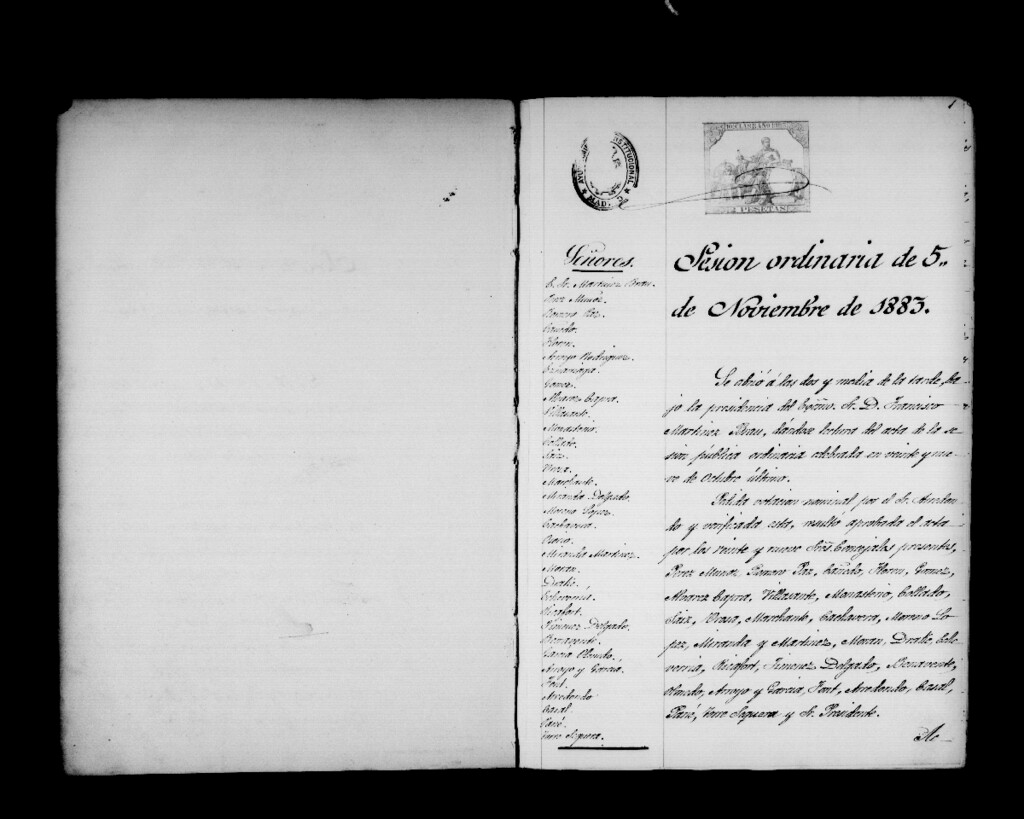 Miniatura de Actas de acuerdos del Ayuntamiento. Tomo 347 del año 1883