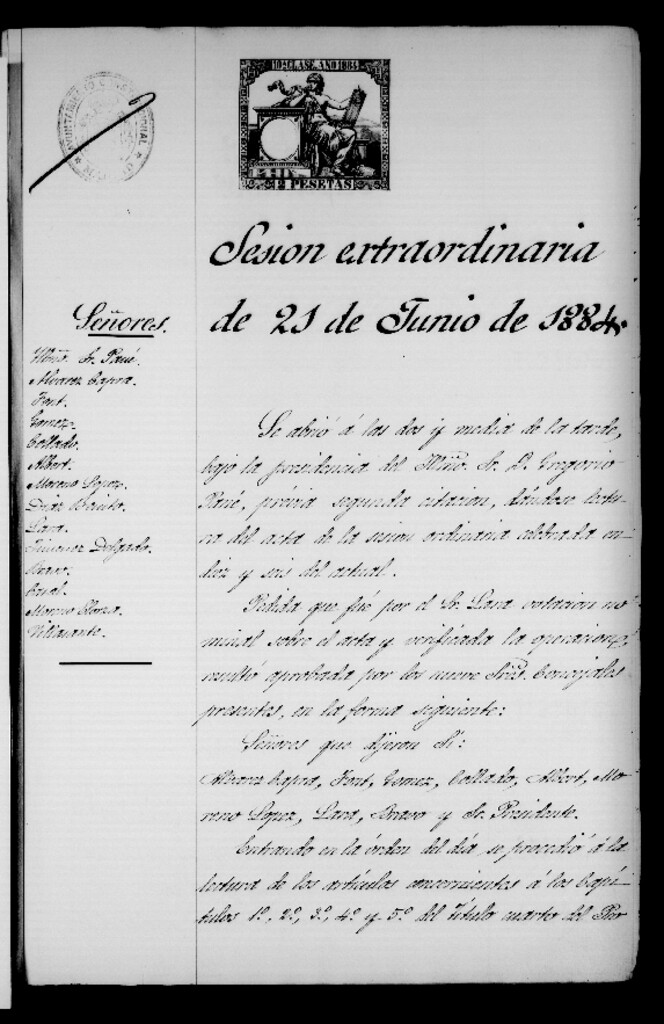 Miniatura de Actas de acuerdos del Ayuntamiento. Tomo 364 del año 1884