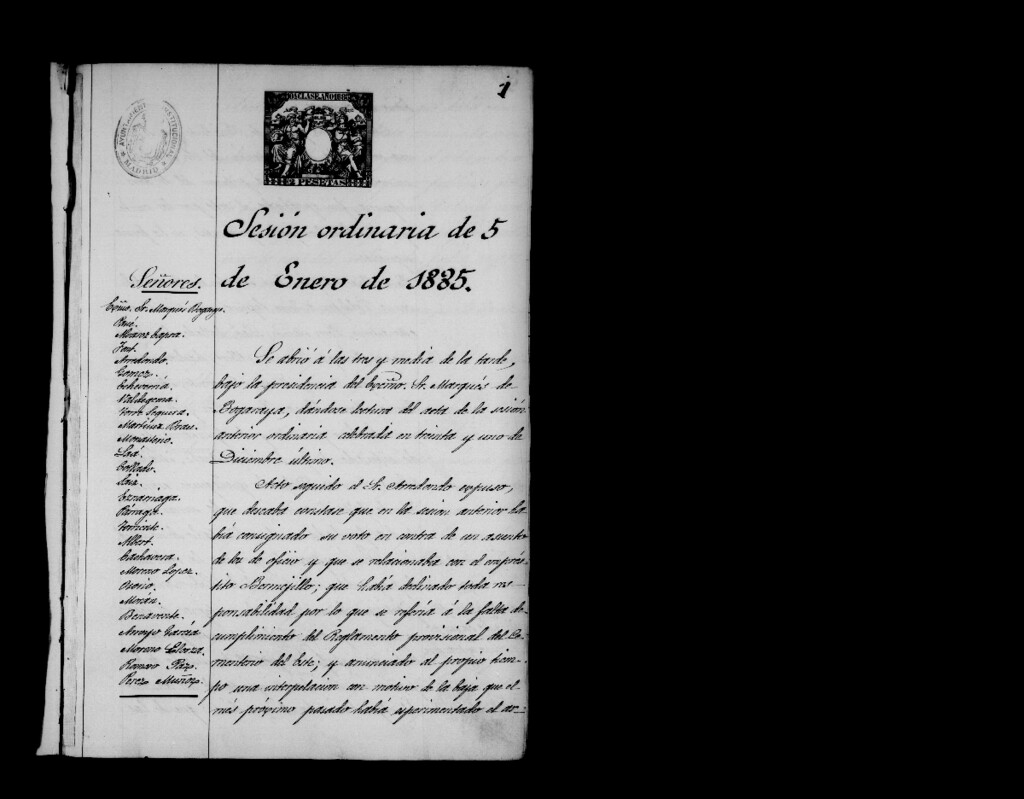 Miniatura de Actas de acuerdos del Ayuntamiento. Tomo 366 del año 1885