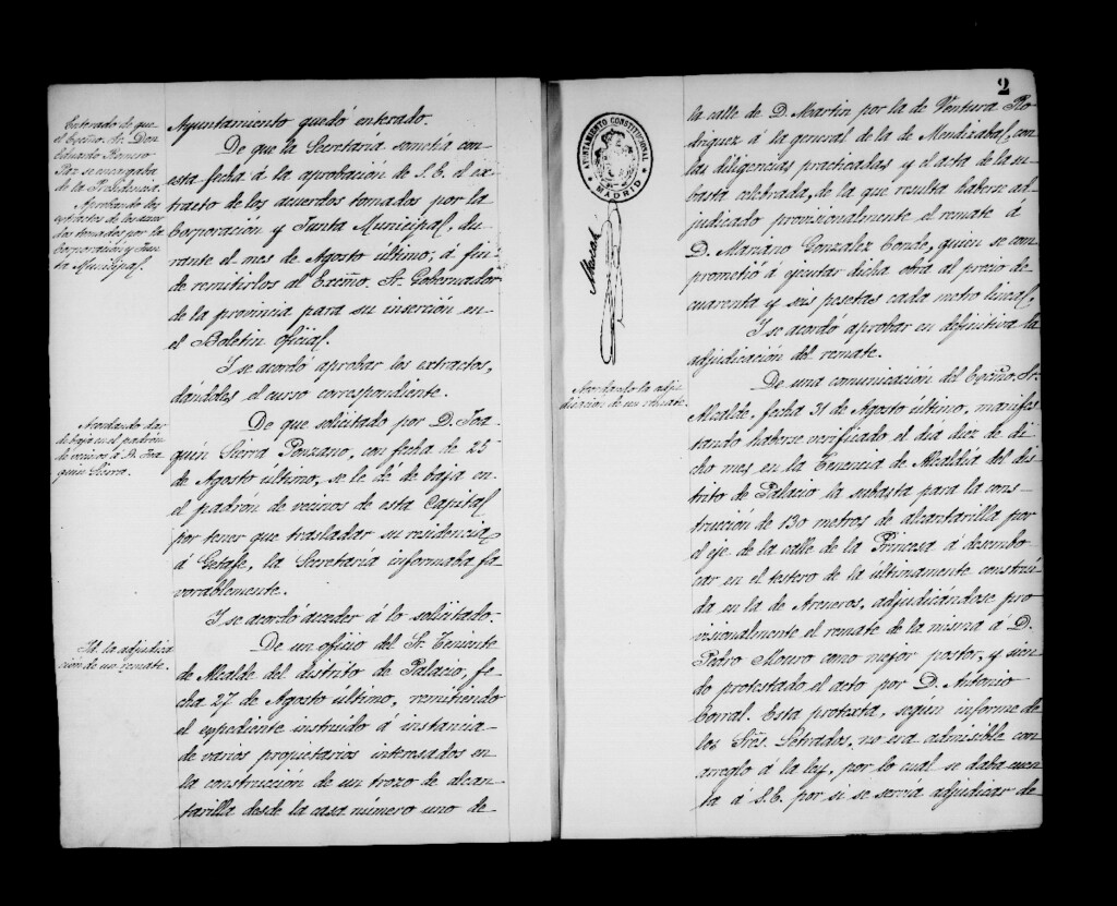 Miniatura de Actas de acuerdos del Ayuntamiento. Tomo 377 del año 1888