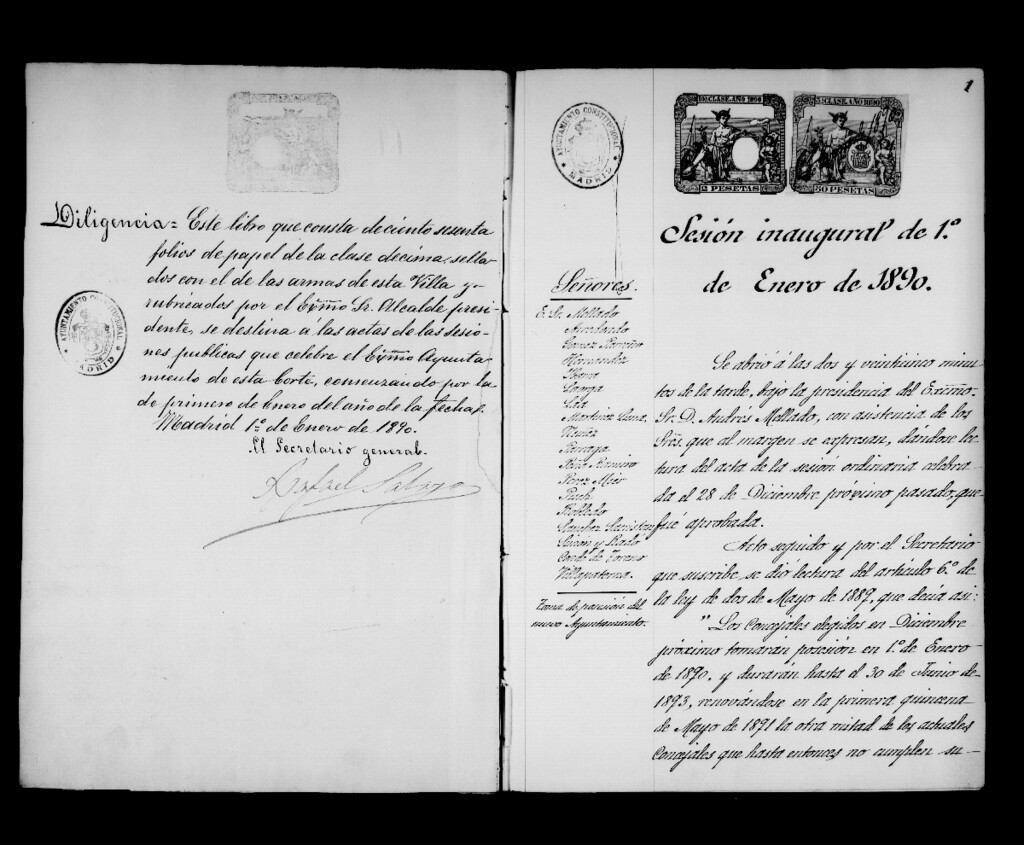 Miniatura de Actas de acuerdos del Ayuntamiento. Tomo 401 del año 1890