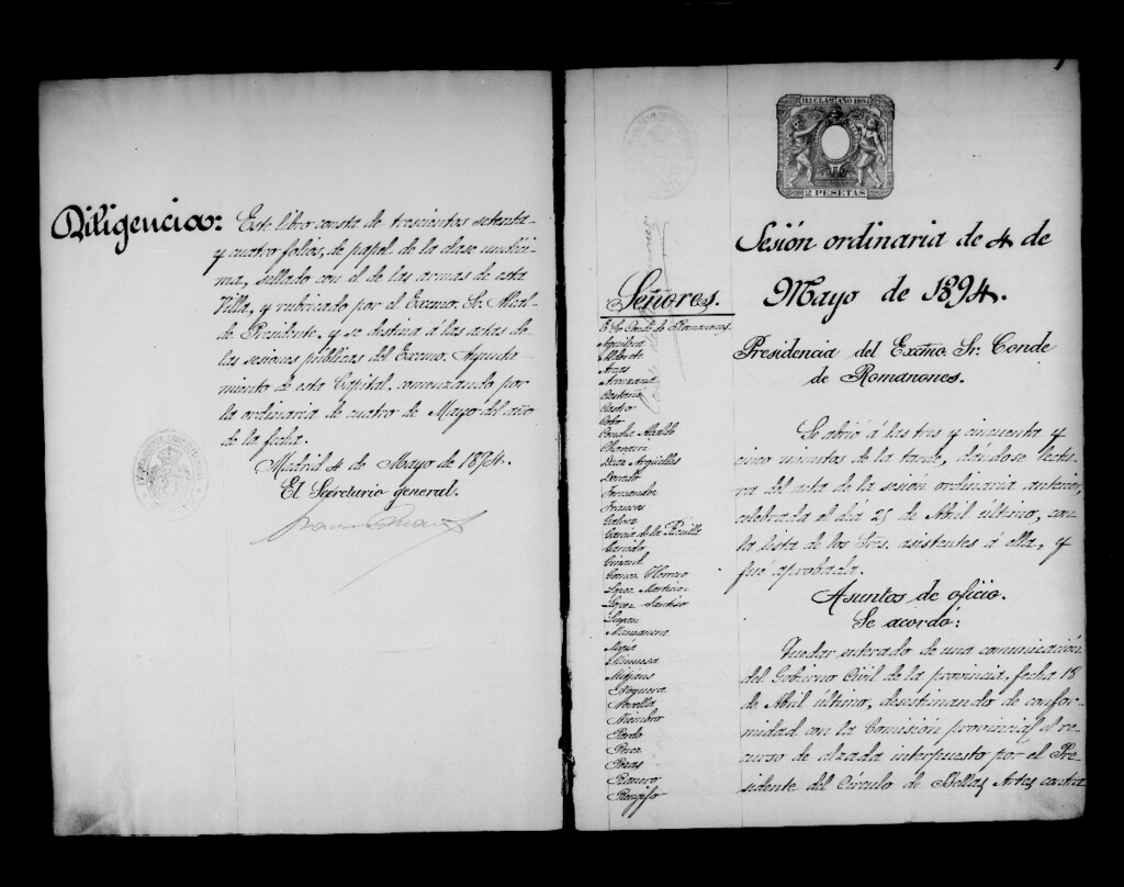 Miniatura de Actas de acuerdos del Ayuntamiento. Tomo 423 del año 1894