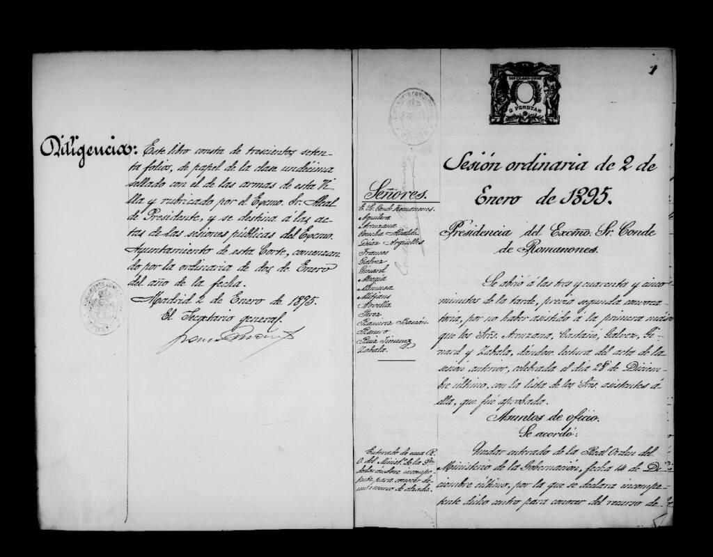 Miniatura de Actas de acuerdos del Ayuntamiento. Tomo 428 del año 1895