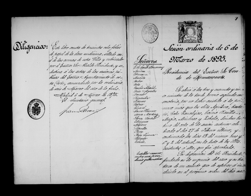 Miniatura de Actas de acuerdos del Ayuntamiento. Tomo 429 del año 1895