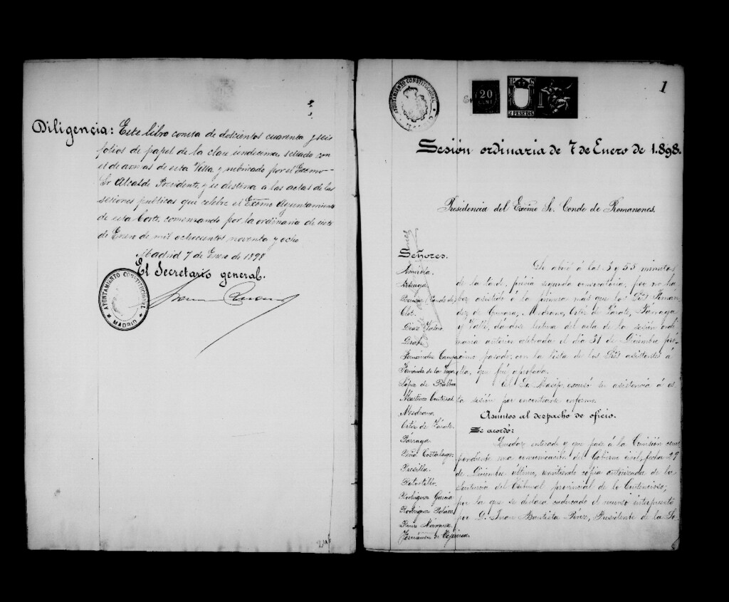 Miniatura de Actas de acuerdos del Ayuntamiento. Tomo 444 del año 1898