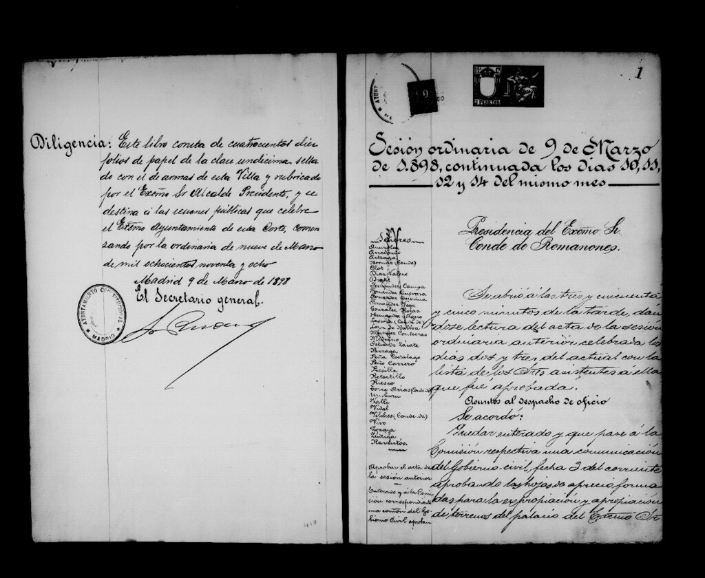 Miniatura de Actas de acuerdos del Ayuntamiento. Tomo 445 del año 1898