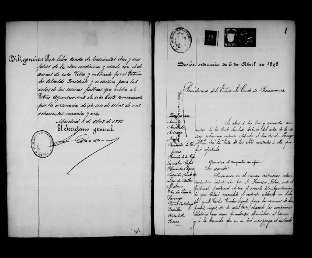 Miniatura de Actas de acuerdos del Ayuntamiento. Tomo 446 del año 1898