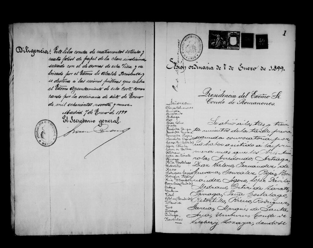 Miniatura de Actas de acuerdos del Ayuntamiento. Tomo 450 del año 1899
