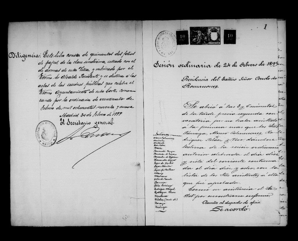 Miniatura de Actas de acuerdos del Ayuntamiento. Tomo 451 del año 1899