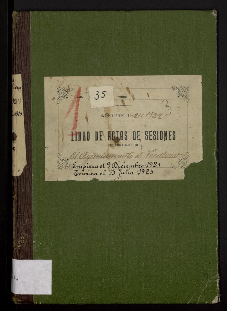 Miniatura de Actas de sesiones del Ayuntamiento de Vicálvaro 1921-1923