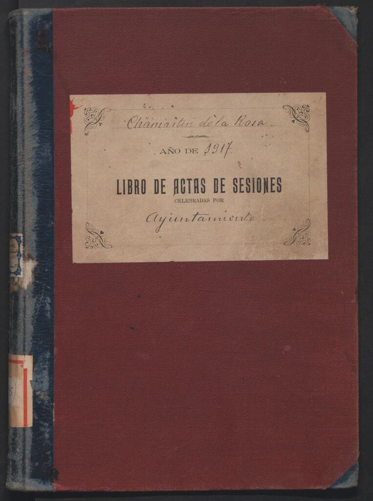 Miniatura de Actas y acuerdos del ayuntamiento de Chamartín de la Rosa de 1917. Libro 295.