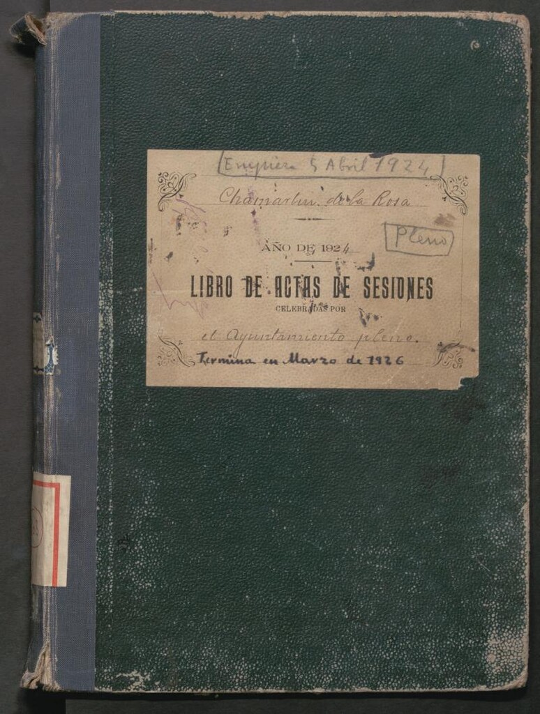 Miniatura de Actas y acuerdos del ayuntamiento de Chamartín de la Rosa de 1924-1926. Libro 303.