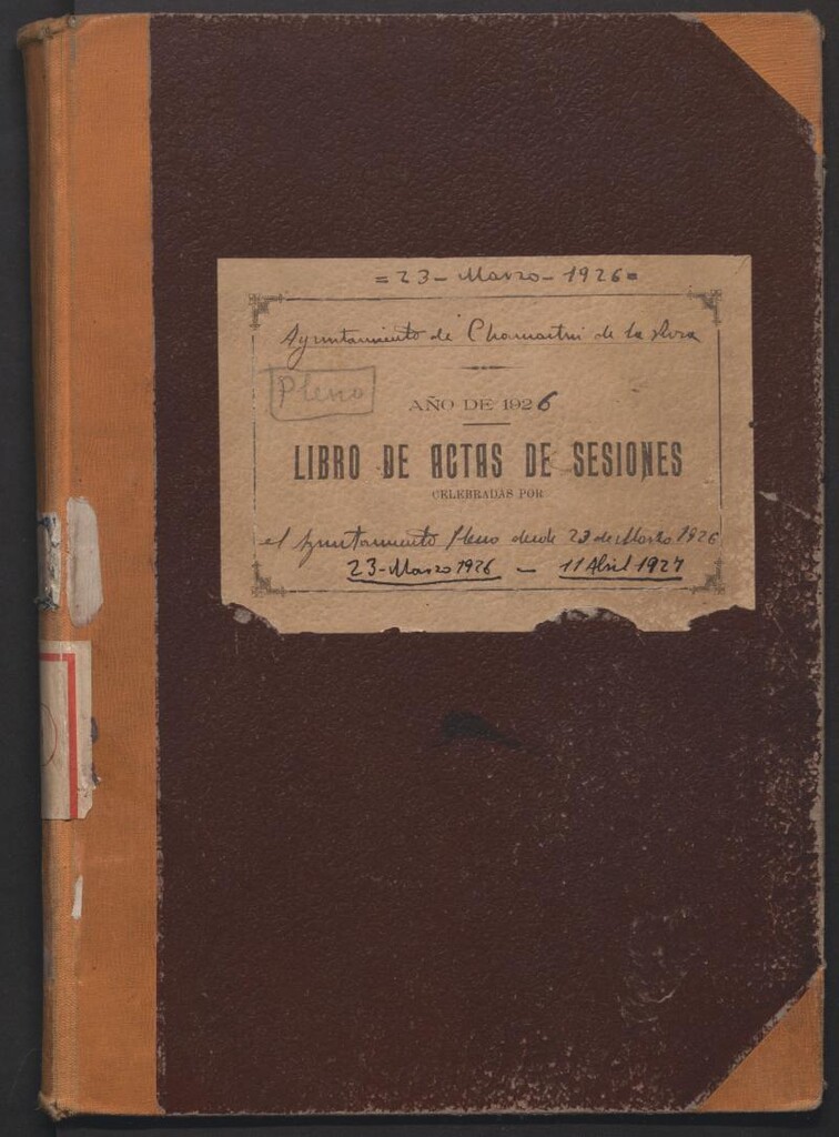 Miniatura de Actas y acuerdos del ayuntamiento de Chamartín de la Rosa de 1926-1927. Libro 304.