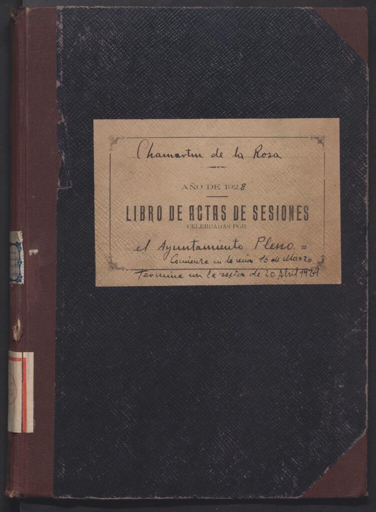 Miniatura de Actas y acuerdos del ayuntamiento de Chamartín de la Rosa de 1928-1929. Libro 306.