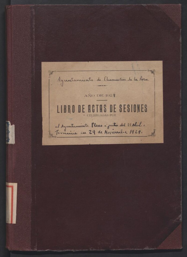 Miniatura de Actas y acuerdos del ayuntamiento de Chamartín de la Rosa de 1929. Libro 307.