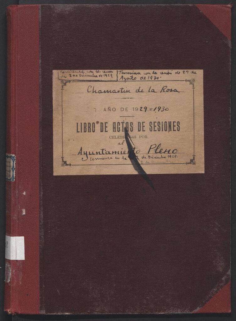 Miniatura de Actas y acuerdos del ayuntamiento de Chamartín de la Rosa de 1929-1930. Libro 308.