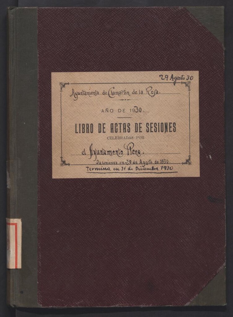 Miniatura de Actas y acuerdos del ayuntamiento de Chamartín de la Rosa de 1930. Libro 309.
