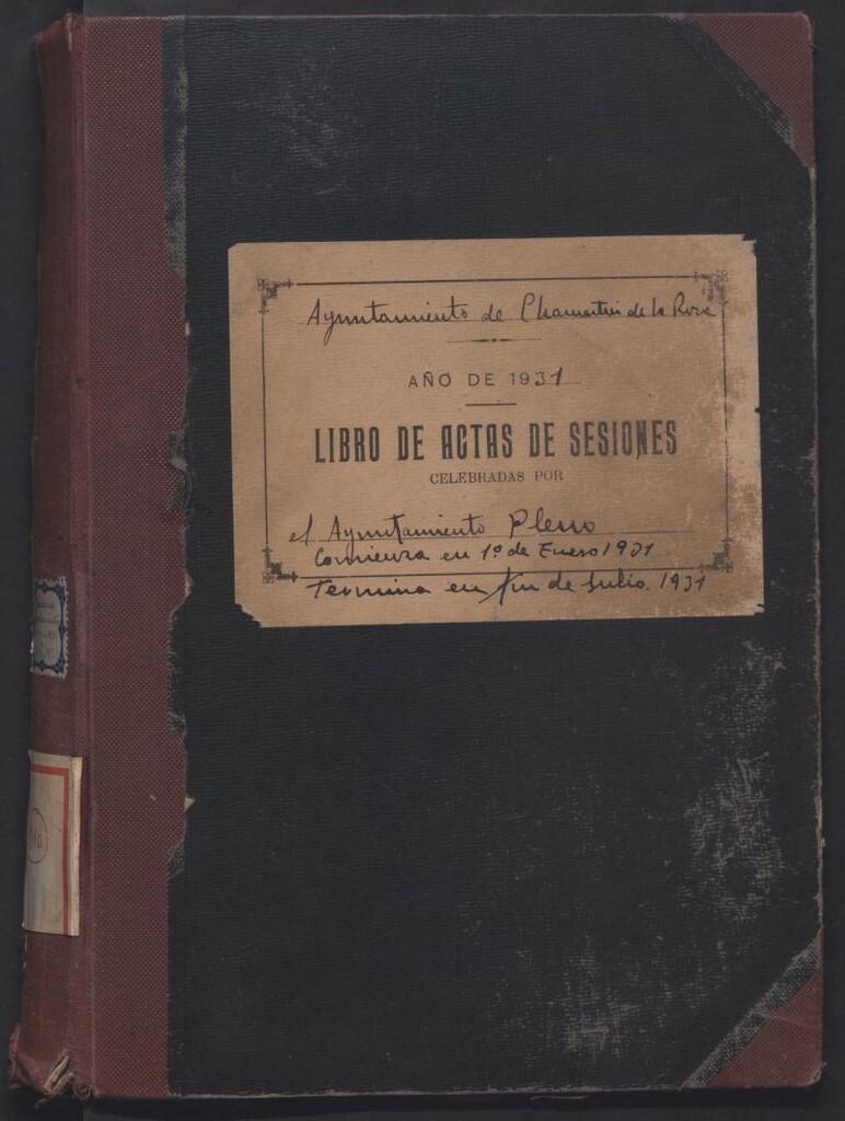 Miniatura de Actas y acuerdos del ayuntamiento de Chamartín de la Rosa de 1931. Libro 310.