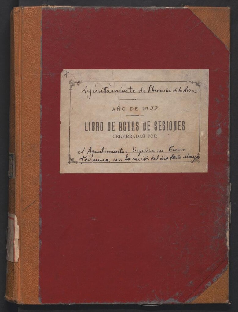 Miniatura de Actas y acuerdos del ayuntamiento de Chamartín de la Rosa de 1933. Libro 316.