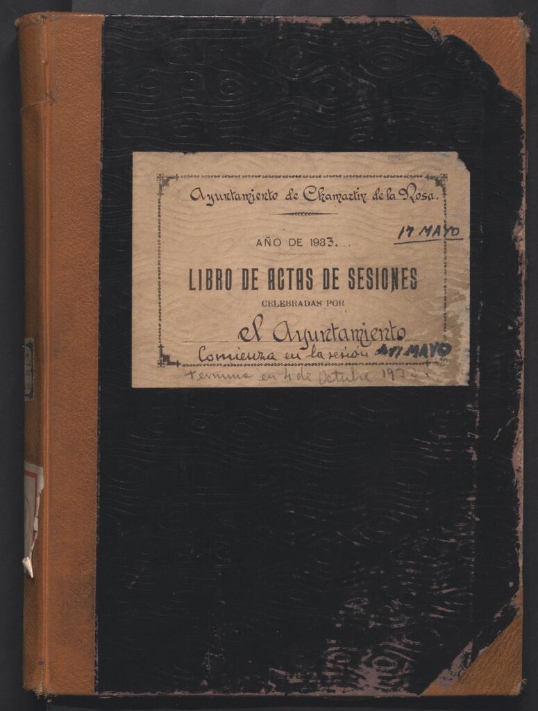 Miniatura de Actas y acuerdos del ayuntamiento de Chamartín de la Rosa de 1933. Libro 317.