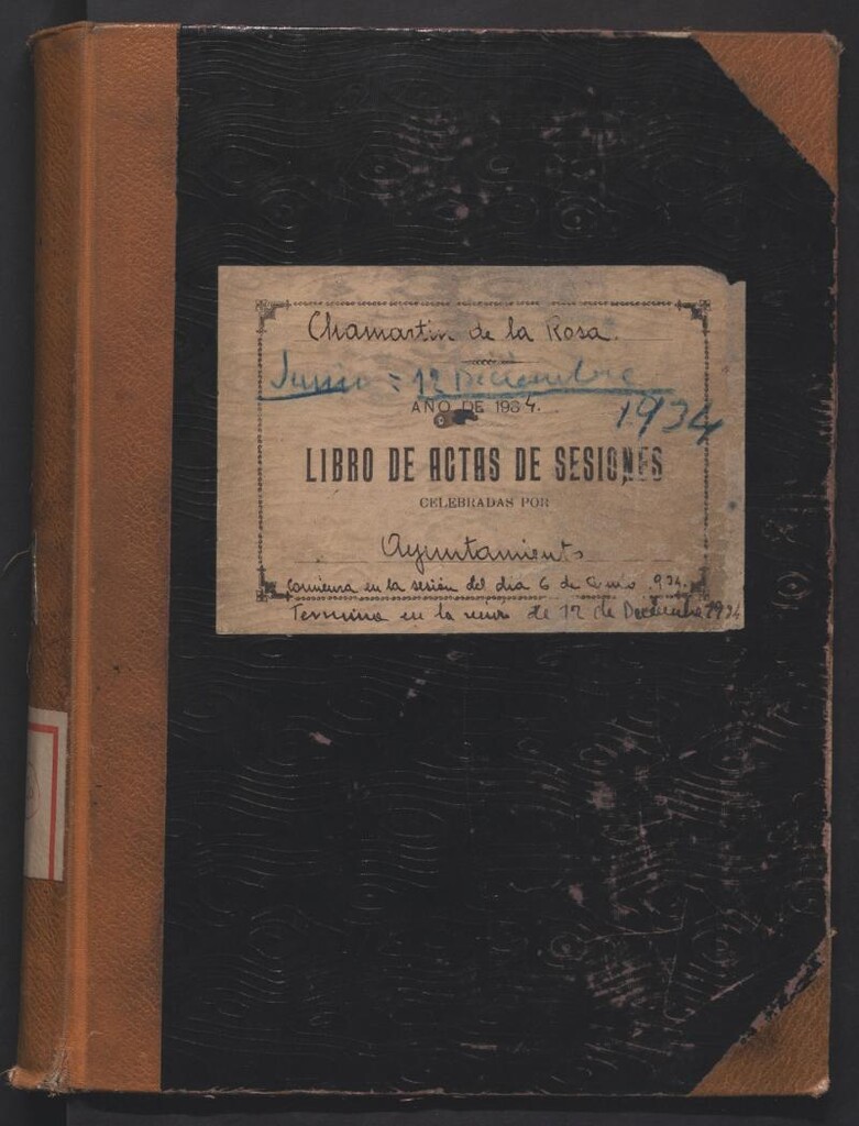 Miniatura de Actas y acuerdos del ayuntamiento de Chamartín de la Rosa de 1934. Libro 320.