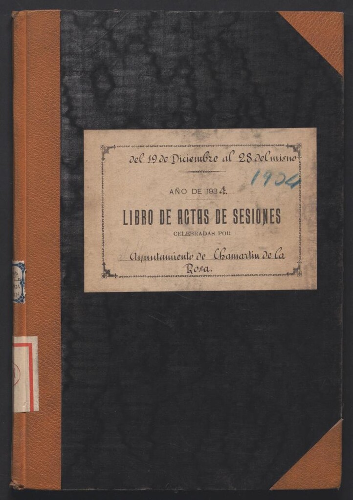 Miniatura de Actas y acuerdos del ayuntamiento de Chamartín de la Rosa de 1934. Libro 321.