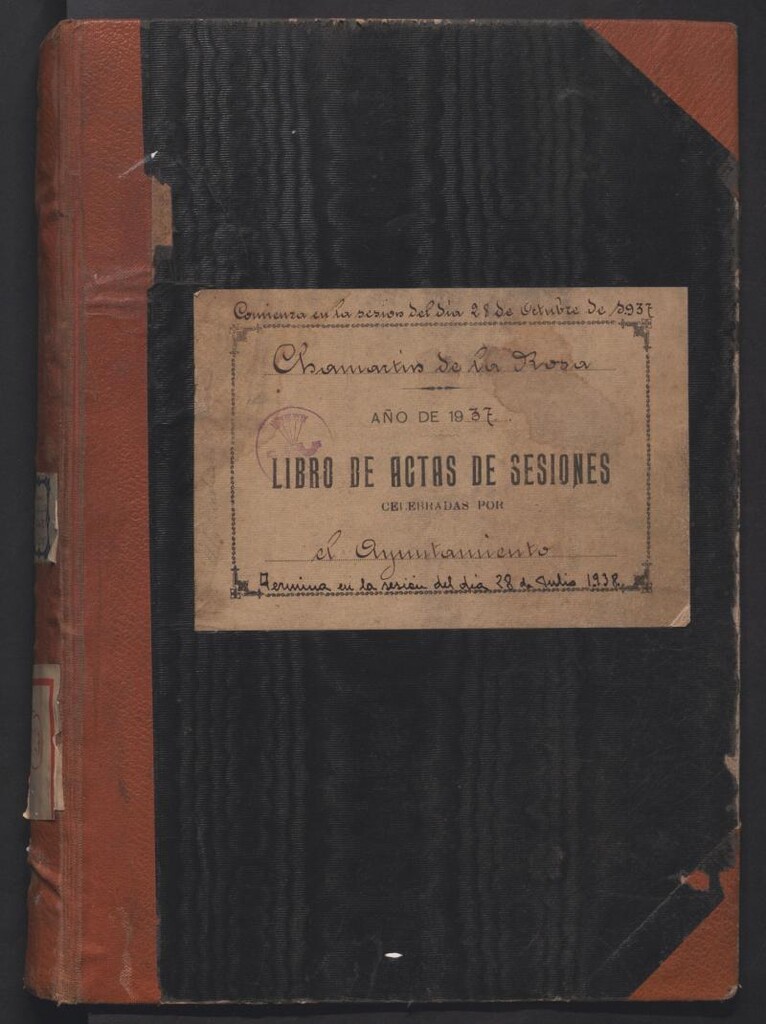 Miniatura de Actas y acuerdos del ayuntamiento de Chamartín de la Rosa de 1937-1938. Libro 327.