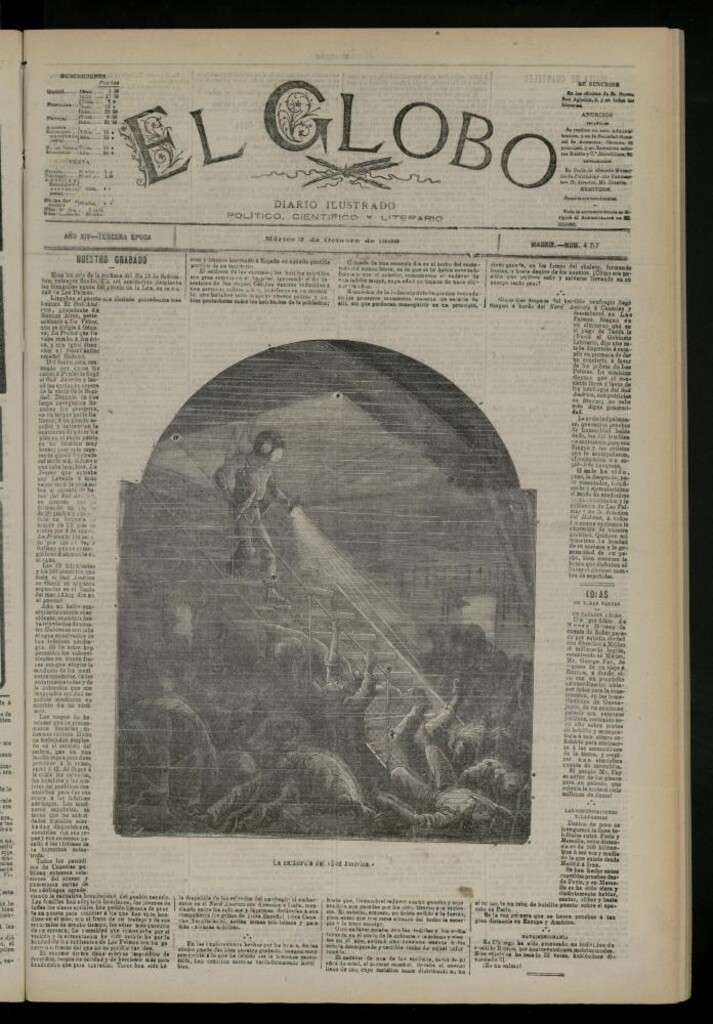 Miniatura de El Globo : diario ilustrado del 2 de octubre de 1888