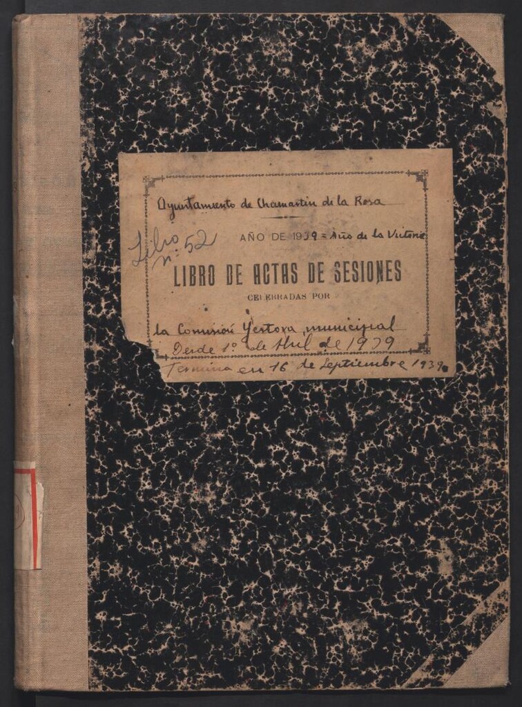 Miniatura de Actas y acuerdos del ayuntamiento de Chamartín de la Rosa de 1939. Libro 329.
