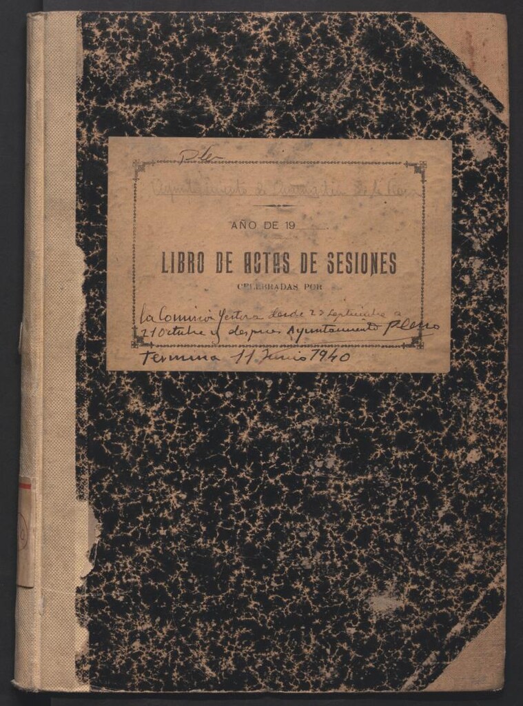 Miniatura de Actas y acuerdos del ayuntamiento de Chamartín de la Rosa de 1939-1940. Libro 330.