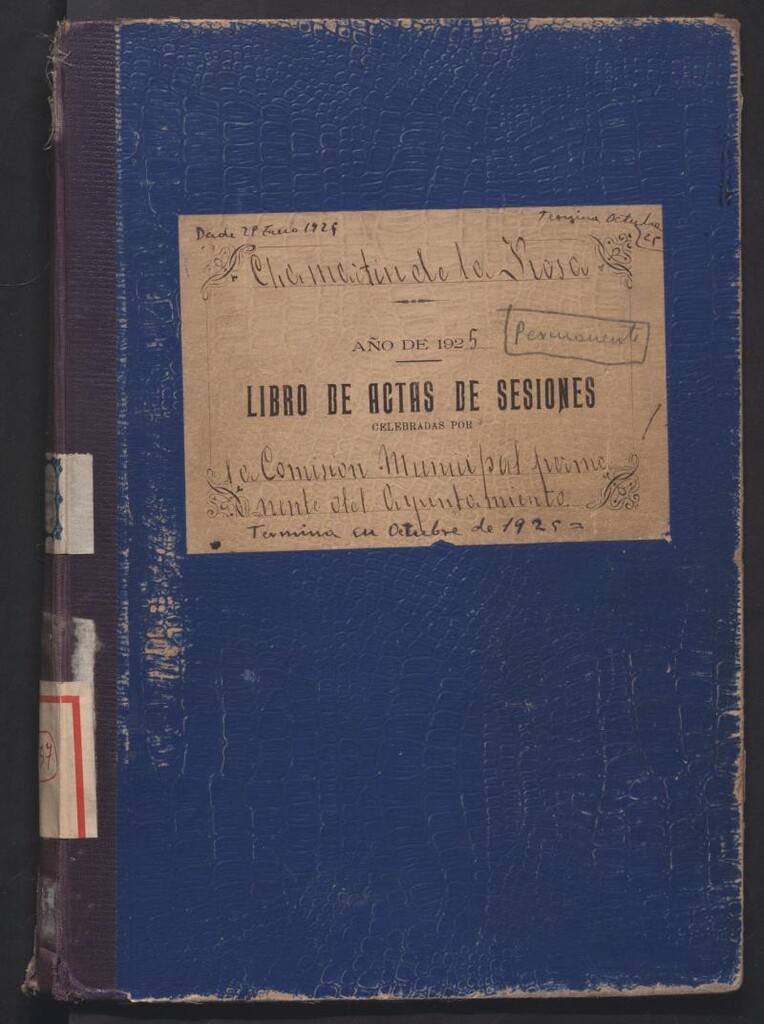 Miniatura de Actas y acuerdos del ayuntamiento de Chamartín de la Rosa de 1925. Libro 337.