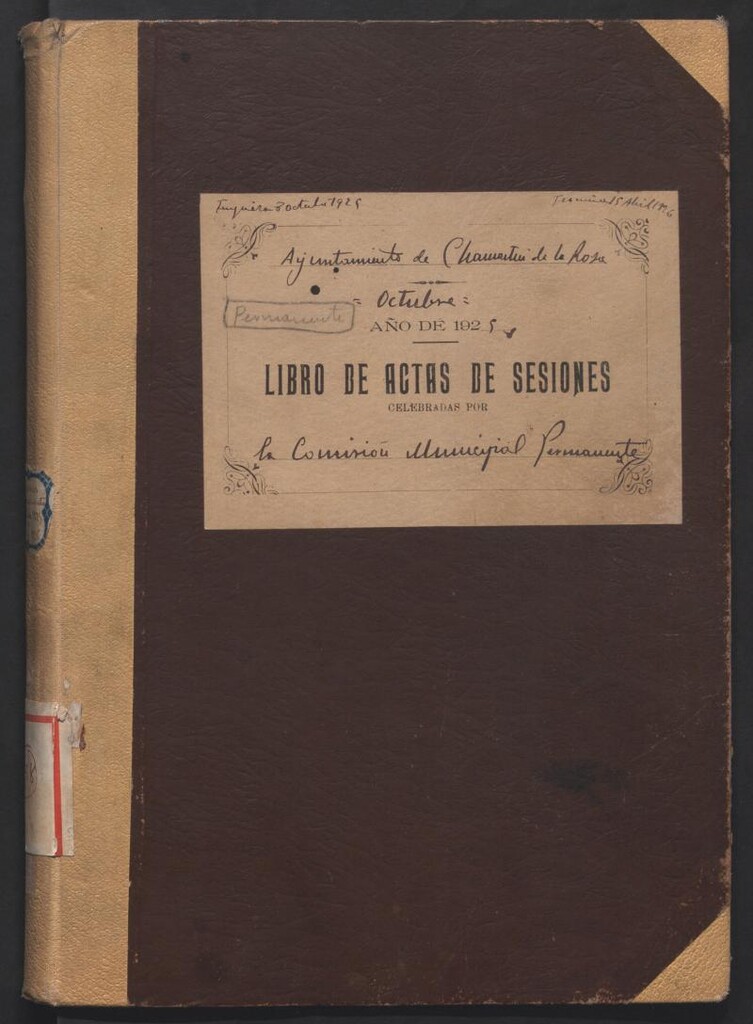 Miniatura de Actas y acuerdos del ayuntamiento de Chamartín de la Rosa de 1925-1926. Libro 338.