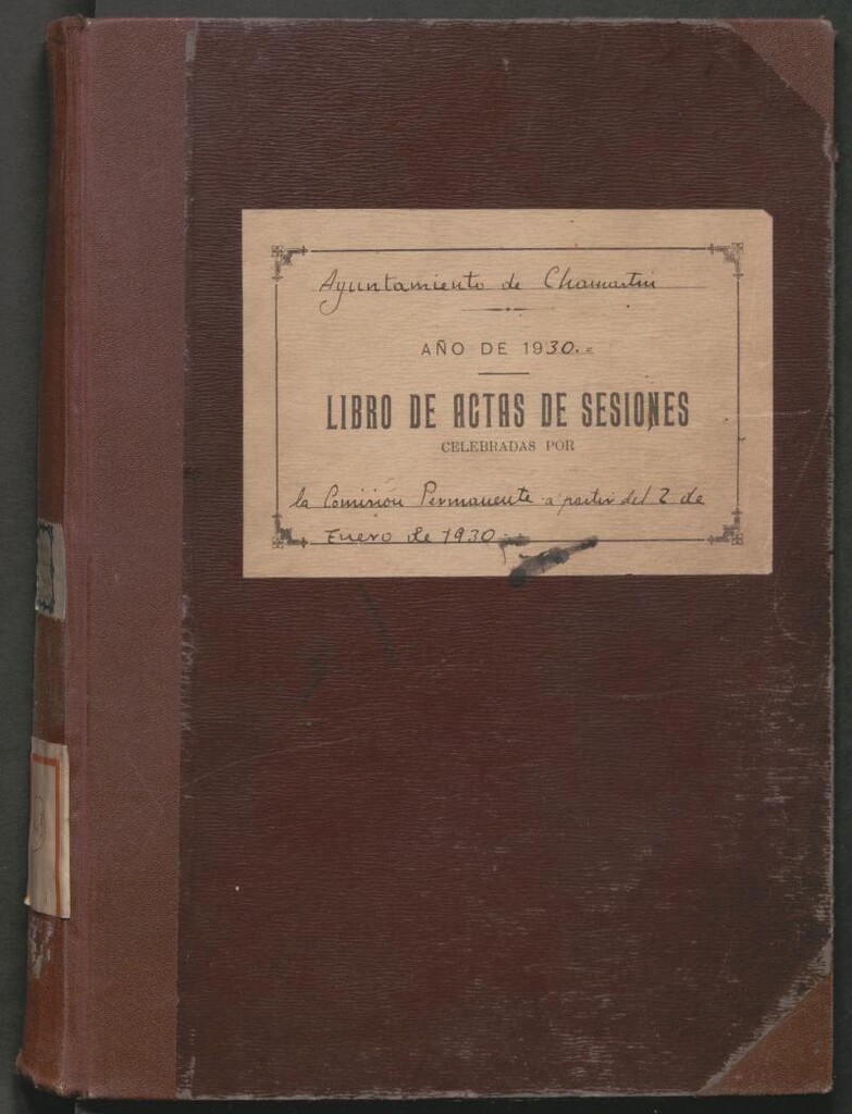Miniatura de Actas y acuerdos del ayuntamiento de Chamartín de la Rosa de 1930. Libro 343.