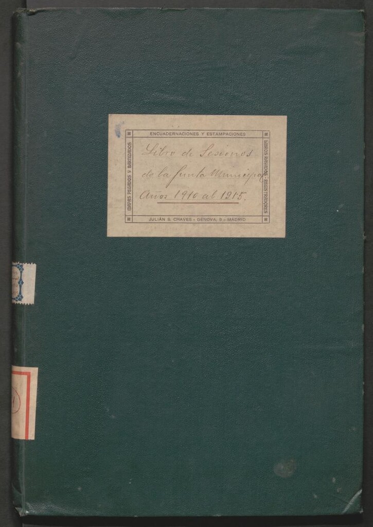 Miniatura de Actas y acuerdos del ayuntamiento de Chamartín de la Rosa de 1910-1915. Libro 361.