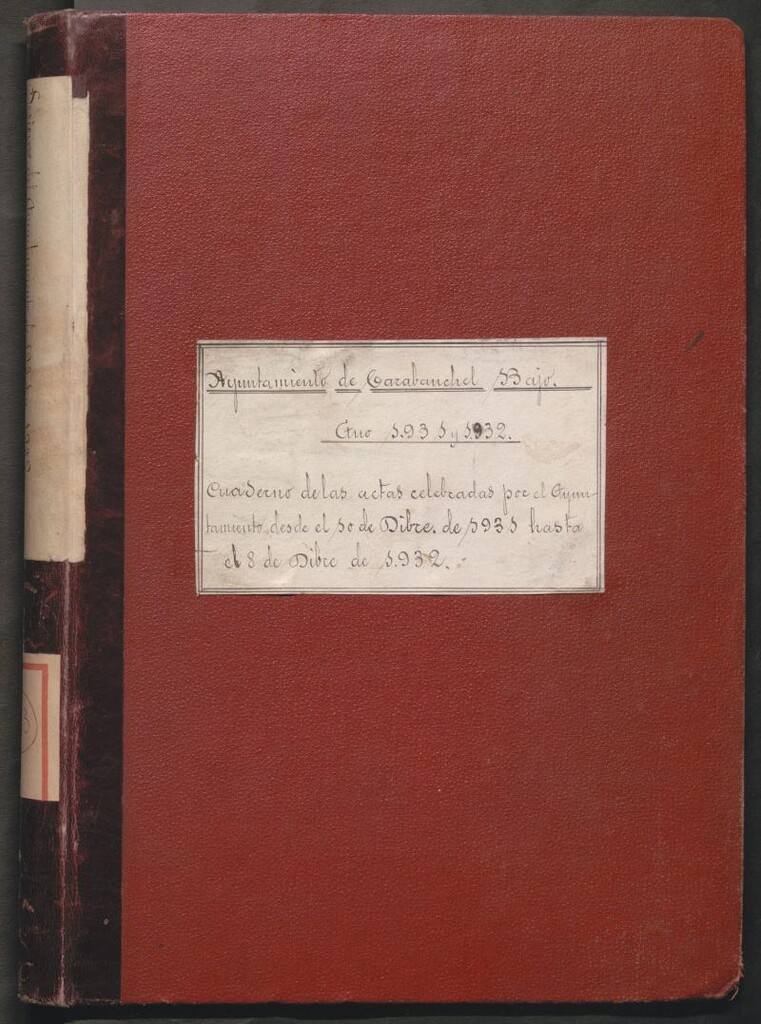 Miniatura de Actas y acuerdos del ayuntamiento de Carabanchel Bajo de 1931-1932. Libro 153.