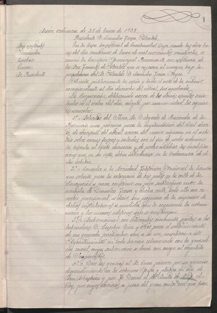 Miniatura de Actas y acuerdos del ayuntamiento de Carabanchel Bajo de 1928-1930. Libro 162.