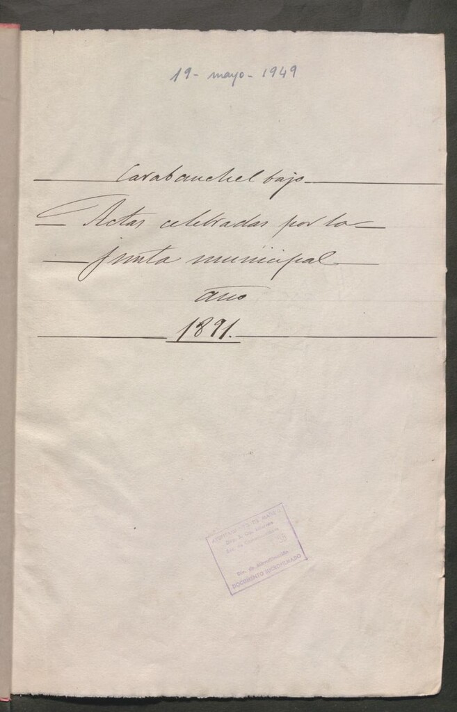 Miniatura de Actas y acuerdos del ayuntamiento de Carabanchel Bajo de 1891-1897. Libro 168.