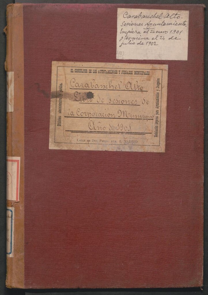 Miniatura de Actas y acuerdos del ayuntamiento de Carabanchel Alto de 1901-1902. Libro 366.