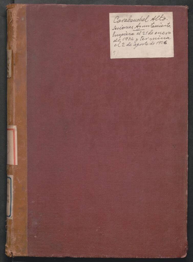Miniatura de Actas y acuerdos del ayuntamiento de Carabanchel Alto de 1904-1906. Libro 368.