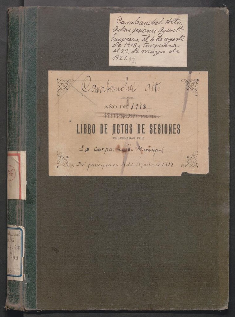 Miniatura de Actas y acuerdos del ayuntamiento de Carabanchel Alto de 1918-1921. Libro 376.