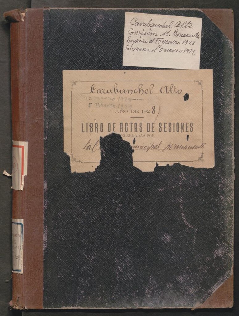 Miniatura de Actas y acuerdos del ayuntamiento de Carabanchel Alto de 1928-1929. Libro 380.