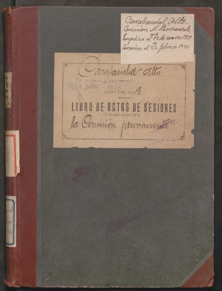 Miniatura de Actas y acuerdos del ayuntamiento de Carabanchel Alto de 1929-1930. Libro 381.