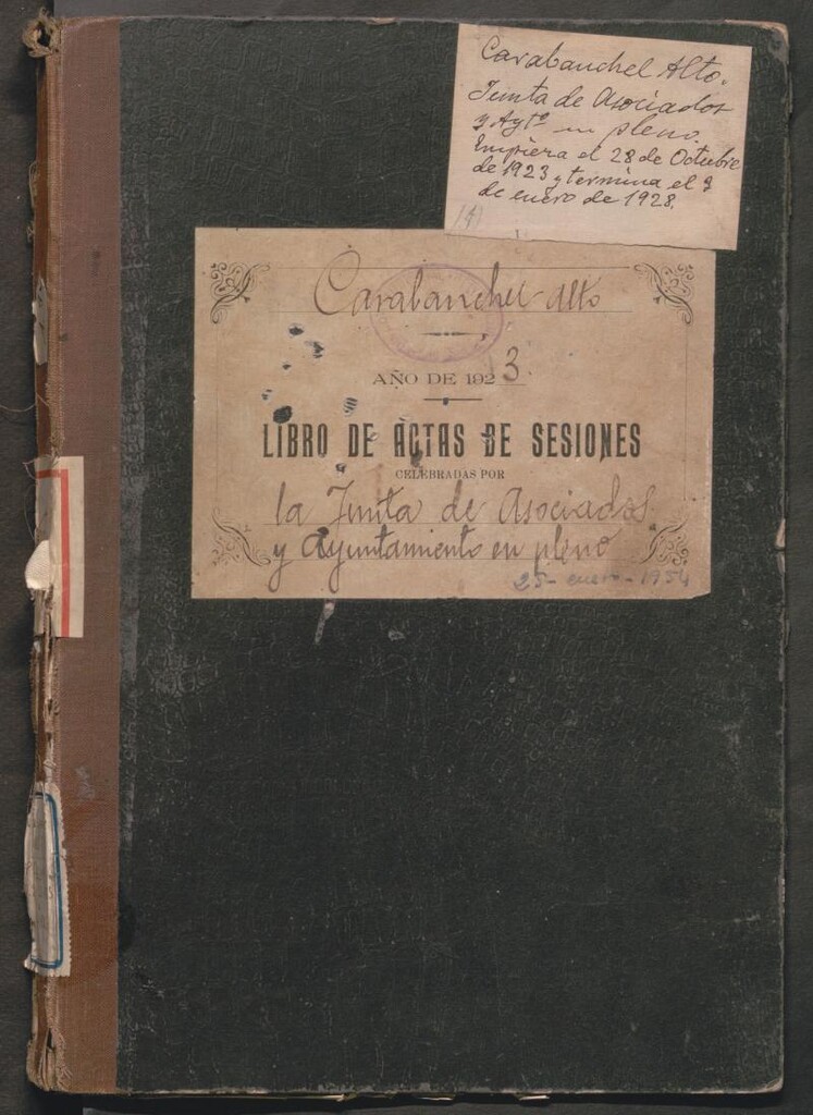 Miniatura de Actas y acuerdos del ayuntamiento de Carabanchel Alto de 1923-1928. Libro 384.