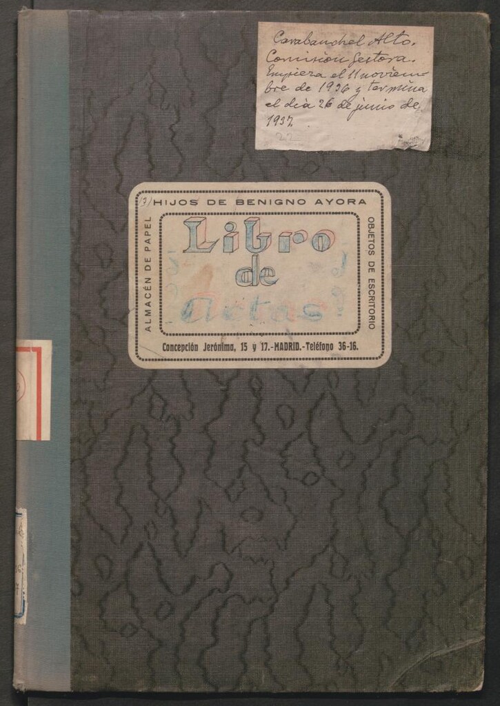 Miniatura de Actas y acuerdos del ayuntamiento de Carabanchel Alto de 1936-1937. Libro 390.