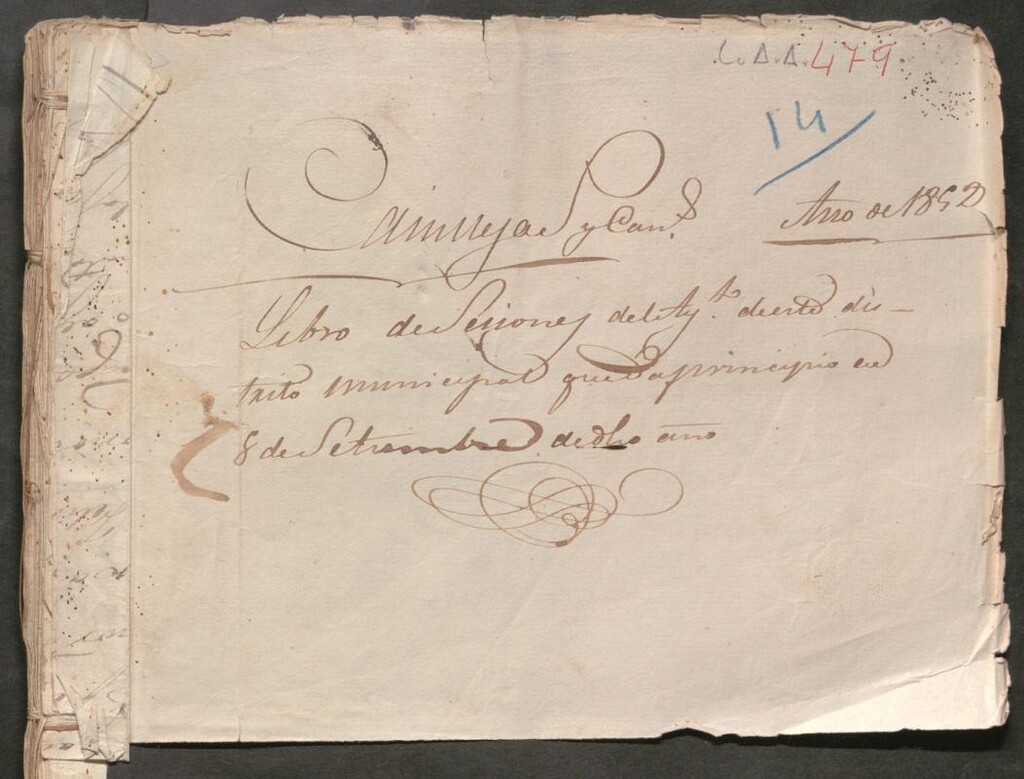 Miniatura de Actas y acuerdos del ayuntamiento de Canillejas de 1852-1853. Libro 479.