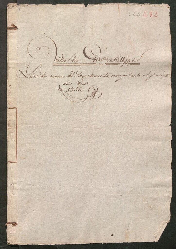 Miniatura de Actas y acuerdos del ayuntamiento de Canillejas de 1856-1857. Libro 482.