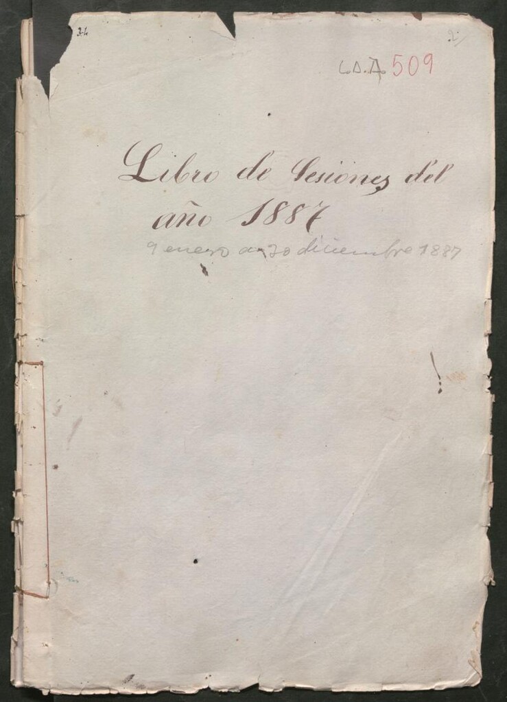 Miniatura de Actas y acuerdos del ayuntamiento de Canillejas de 1887. Libro 509.