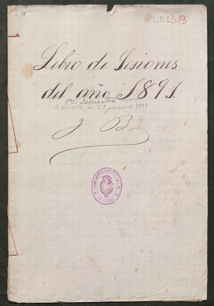 Miniatura de Actas y acuerdos del ayuntamiento de Canillejas de 1891. Libro 513.