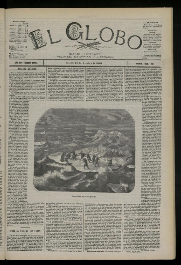 Miniatura de El Globo : diario ilustrado del 16 de octubre de 1888